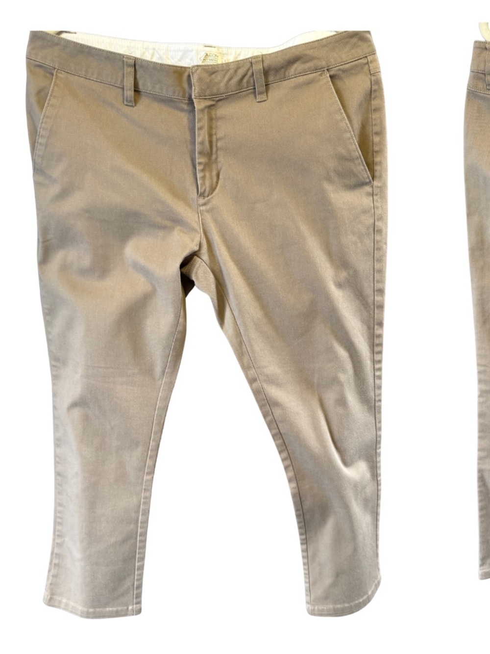 Volcom Women's Cropped Slim Chino Jeans in Khaki